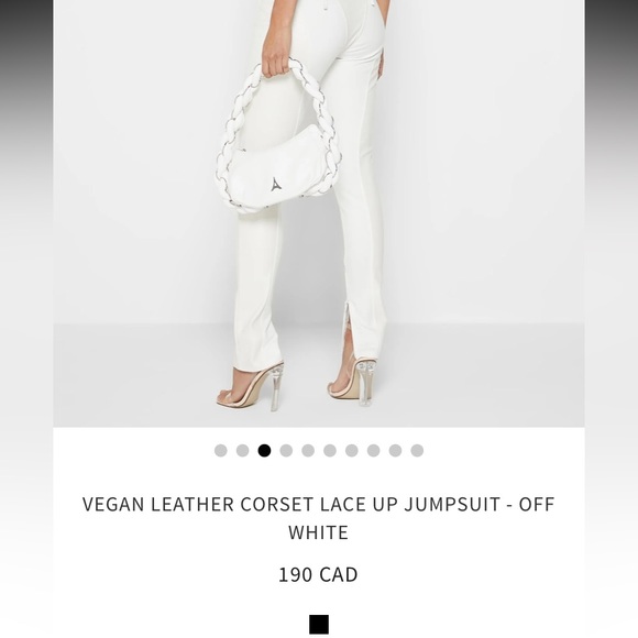 Maniere de Voir Vegan Leather Jumpsuit - Picture 11 of 11